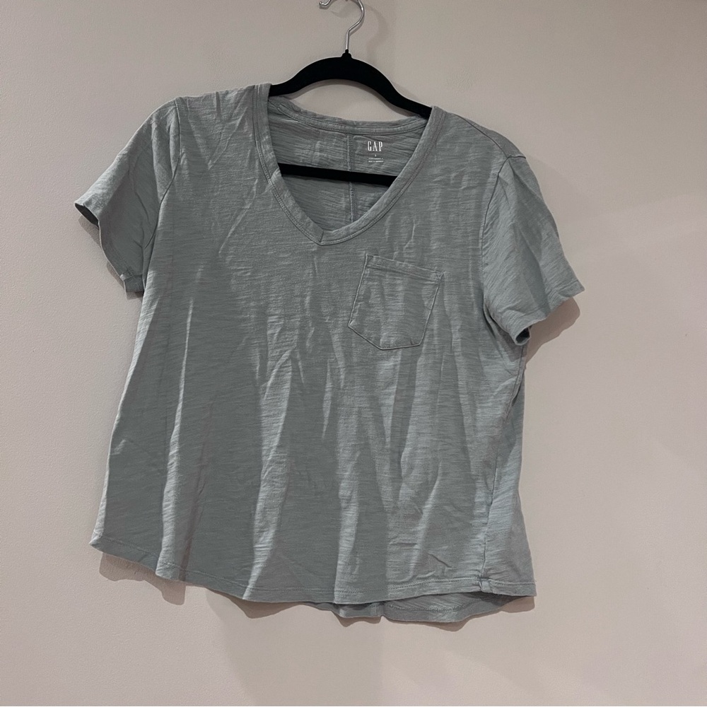 GAP Soft V-Neck Green T-Shirt